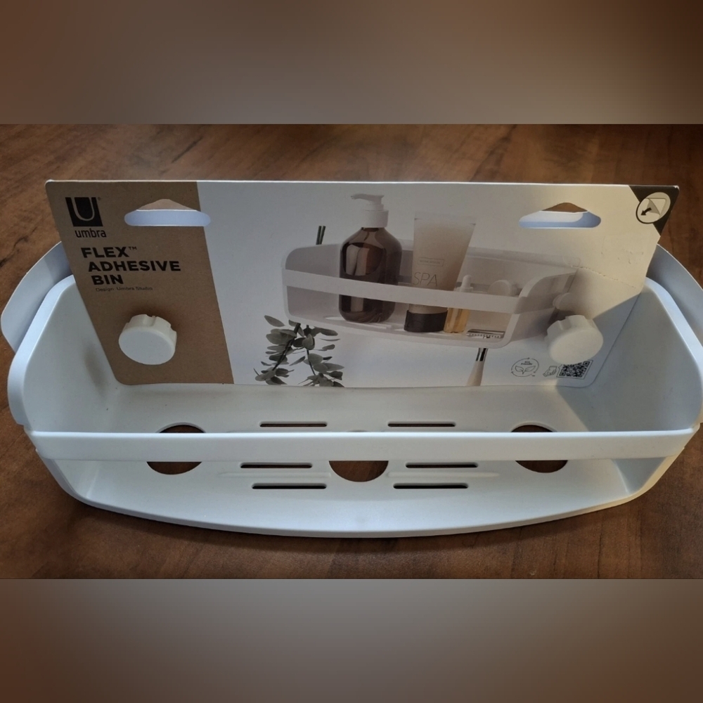 Umbra Flex Adhesive Bin Shelf White